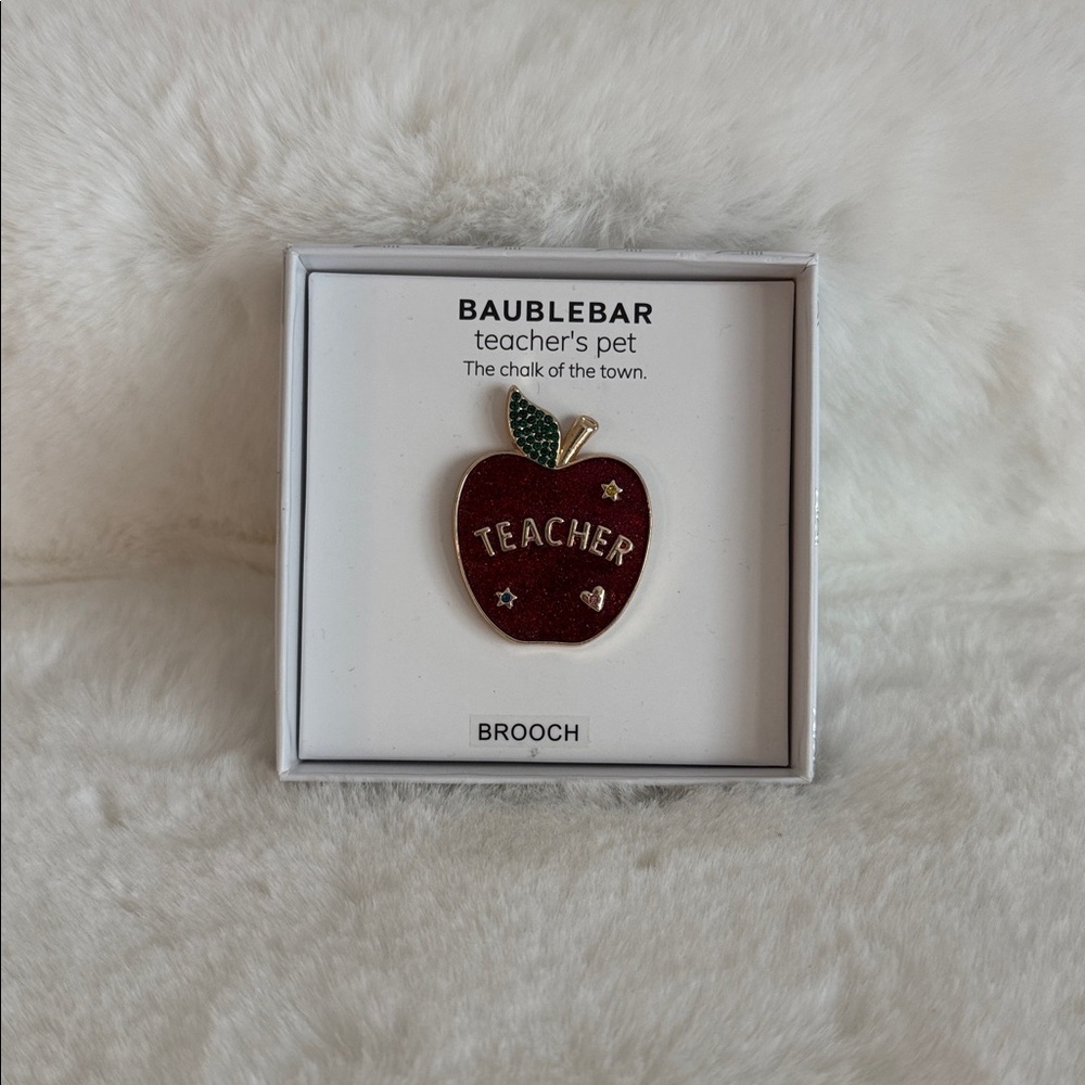 🍎BaubleBar Teacher Apple Brooch - Picture 2 of 4
